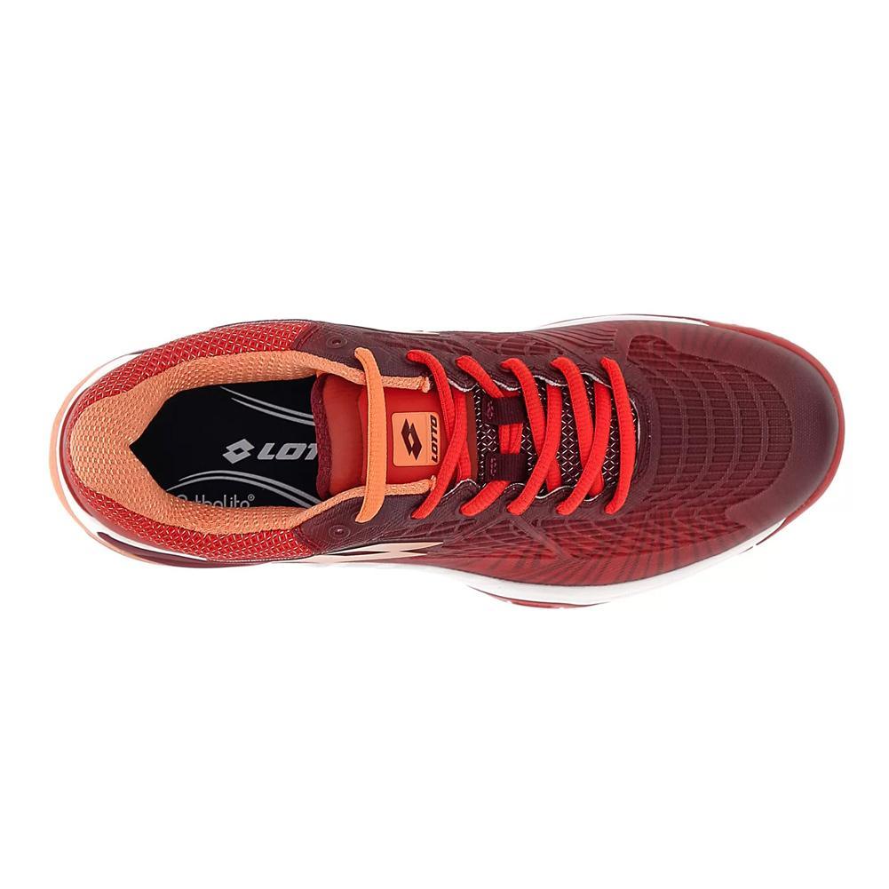 Men's Mirage 100 Speed Tennis Shoes Grenadine Red and Tawny Red Footwear Lotto