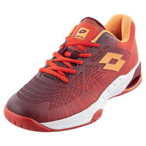 Men's Mirage 100 Speed Tennis Shoes Grenadine Red and Tawny Red Footwear Lotto