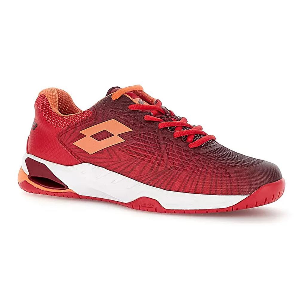 Men's Mirage 100 Speed Tennis Shoes Grenadine Red and Tawny Red Footwear Lotto