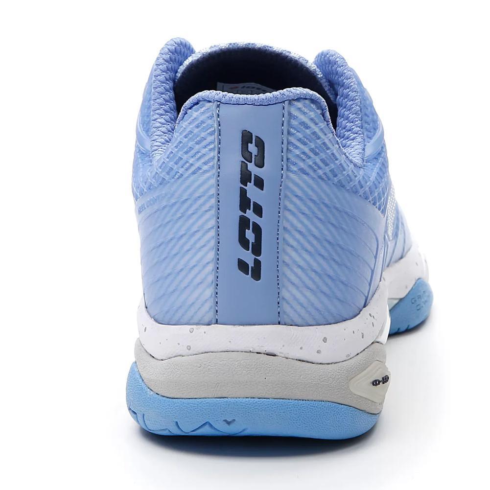 Women's Mirage 300 3rd Speed Tennis Shoes Chambray Blue and All White Footwear Lotto