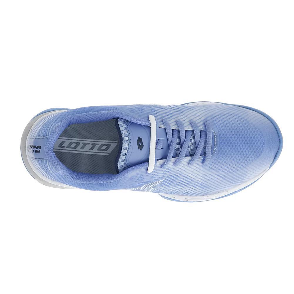 Women's Mirage 300 3rd Speed Tennis Shoes Chambray Blue and All White Footwear Lotto