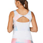Womens Shades of Pink 22 Inch Tennis Tank White and Shades of Pink Apparel Sofibella