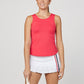 Womens Wild Flowers 22 Inch Tennis Tank Berry Red Apparel Sofibella