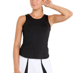 Women`s Twist Back Tennis Tank Black Apparel Sofibella