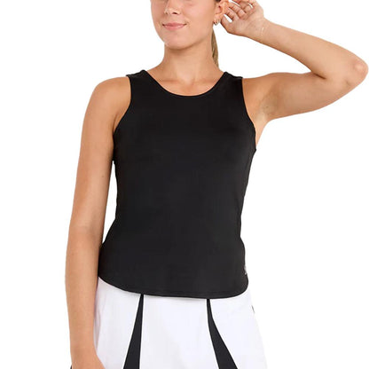 Women`s Twist Back Tennis Tank Black Apparel Sofibella
