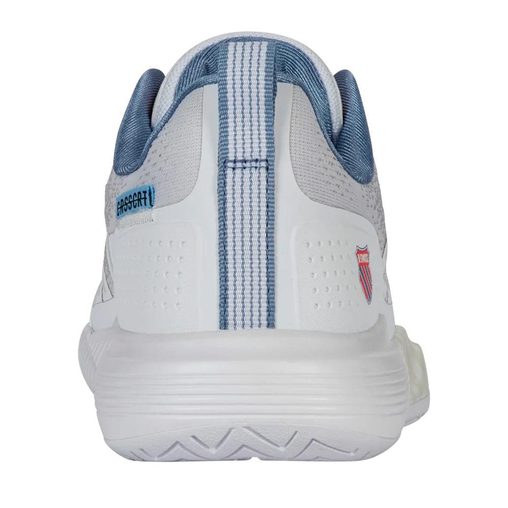 Women`s Ultra Court Pickleball Shoes White and Faded Denim Footwear K-Swiss