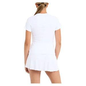 Women`s Raglan Short Sleeve Tennis Top White Apparel Sofibella