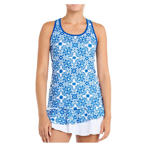 Women`s Racerback Tennis Tank Sandra Tiles Apparel Sofibella
