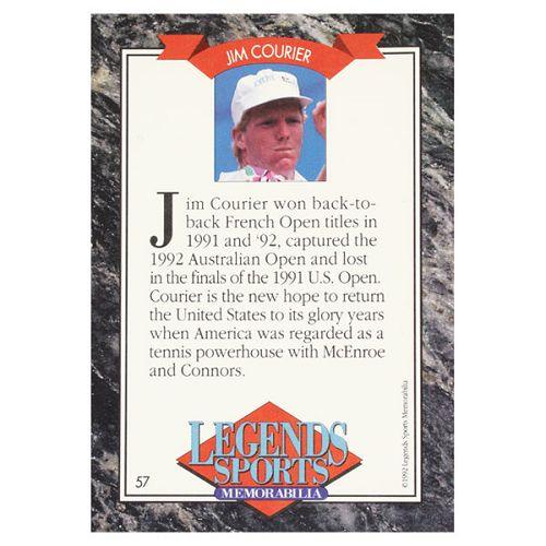 Jim Courier Red Foil Legends Card Memorabilia Tennis Express