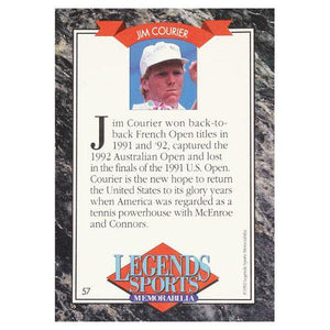 Jim Courier Red Foil Legends Card Memorabilia Tennis Express