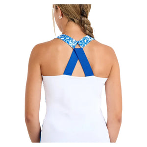 Women`s Tennis Tank White and Sandra Tiles Apparel Sofibella