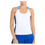 Women`s Tennis Tank White and Sandra Tiles Apparel Sofibella