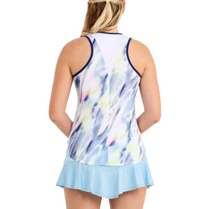 Women`s Navy Binding Tennis Tank Aurora Sky Apparel Sofibella