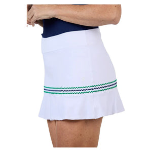 Women`s 14 Inch Tennis Skort White and Zen Apparel Sofibella