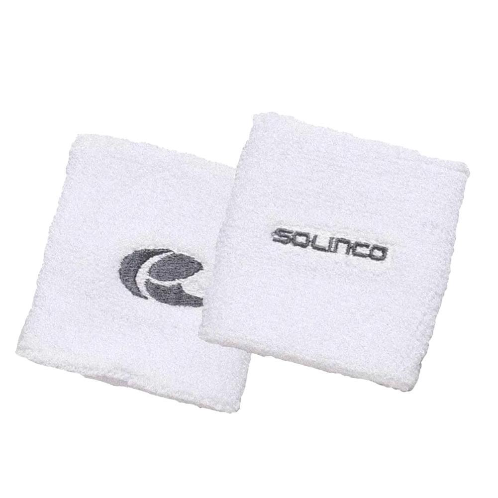 Single-Wide Wrist Band White and Gray Solinco