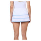 Women`s 13-inch Tennis Skort White and Periwinkle Apparel Sofibella