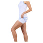 Women`s 13-inch Tennis Skort White and Periwinkle Apparel Sofibella