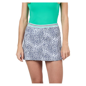 Women`s 14 Inch Tennis Skort White Leo Apparel Sofibella