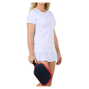 Women`s Short Sleeve Tennis Top White Apparel Sofibella