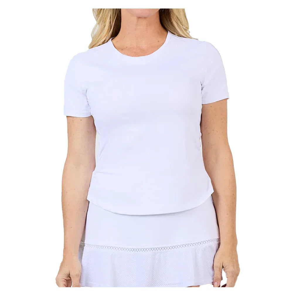 Women`s Short Sleeve Tennis Top White Apparel Sofibella