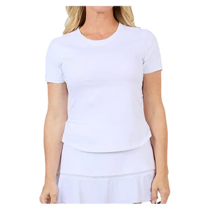 Women`s Short Sleeve Tennis Top White Apparel Sofibella