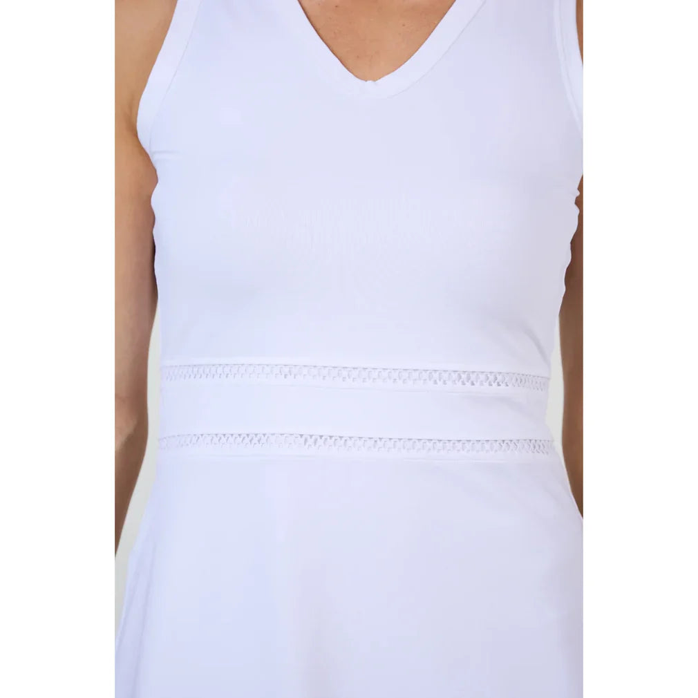 Women`s 32 Inch Tennis Dress White Apparel Sofibella