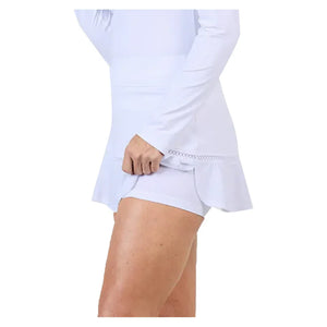 Women`s 13 Inch Tennis Skort White Apparel Sofibella