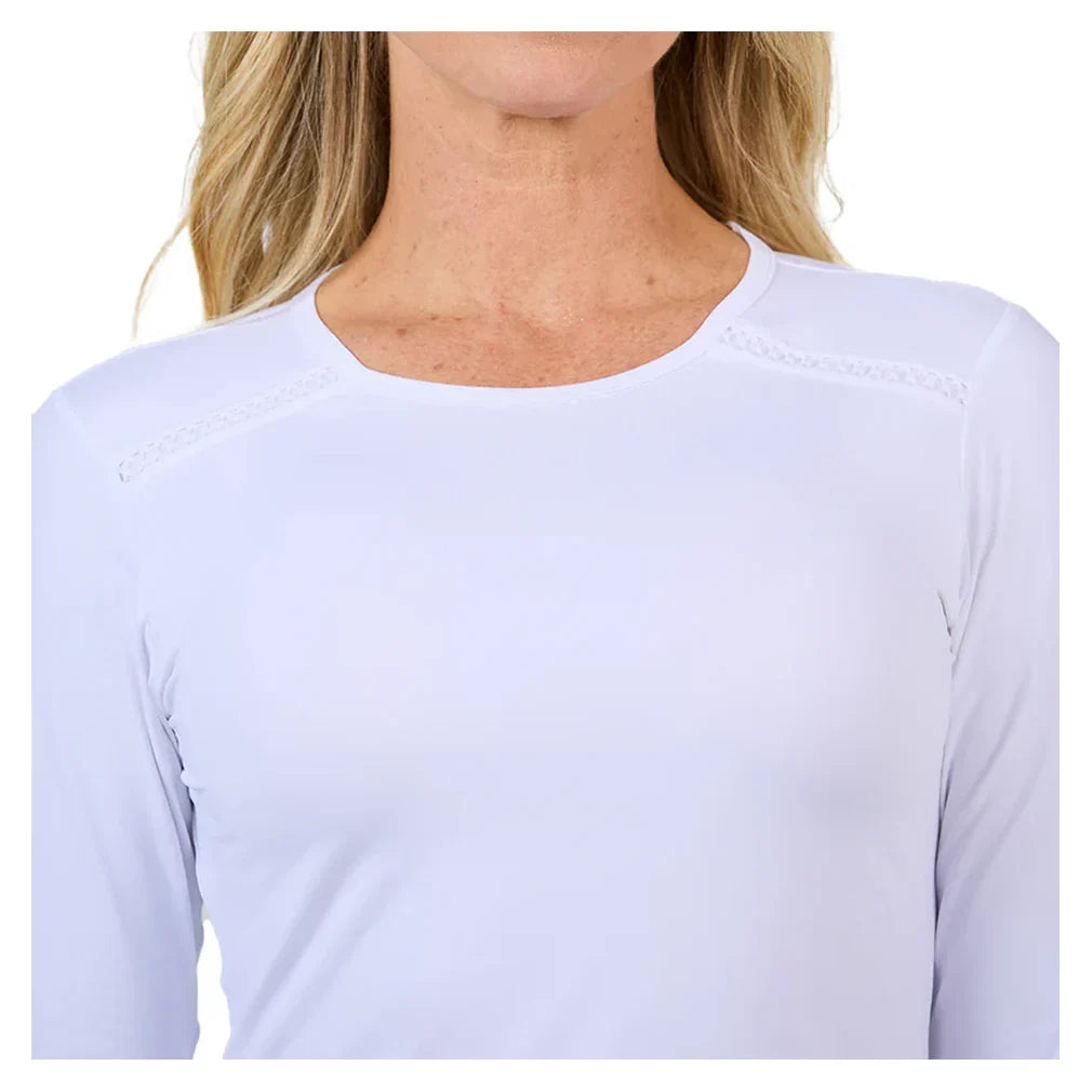 Women`s Long Sleeve Tennis Top White Apparel Sofibella