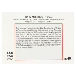 John McEnroe World of Sports Card Memorabilia Tennis Express