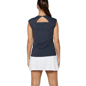 Womens Shades of Pink Tennis Top Black Melange Apparel Sofibella