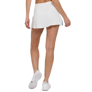 Women's Elite Racer Tennis Skort White and Apricot Apparel Lija