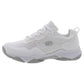 Men`s Clear Shot Quicksilver Pickleball Shoes White and Silver Footwear Acacia