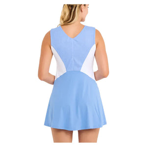 Women`s Tennis Dress White and Periwinkle Apparel Sofibella