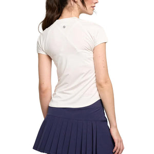 Women`s Fitted Raglan Tennis Top White Apparel Lija
