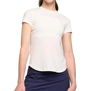 Women`s Fitted Raglan Tennis Top White Apparel Lija