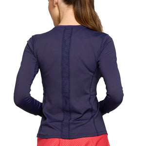Women`s Elite Titan Long Sleeve Tennis Top Eggplant Apparel Lija
