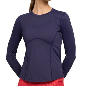 Women`s Elite Titan Long Sleeve Tennis Top Eggplant Apparel Lija