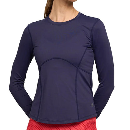 Women`s Elite Titan Long Sleeve Tennis Top Eggplant Apparel Lija