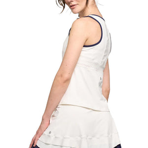 Women`s Elite Spice Tennis Tank Eggplant and Cayenne Apparel Lija