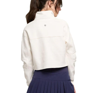 Women`s Cloud Zip It Up Tennis Sweatshirt White Apparel Lija
