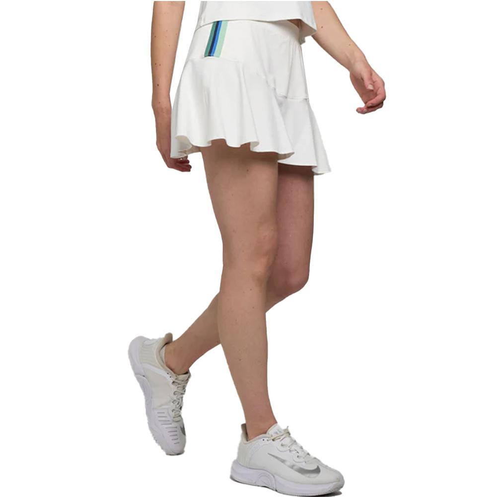 Women's Elite Dash 13 Inch Tennis Skort White and Multi Apparel Lija
