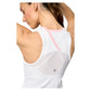 Women`s Peek Tennis Tank White and Carnation Apparel Lija