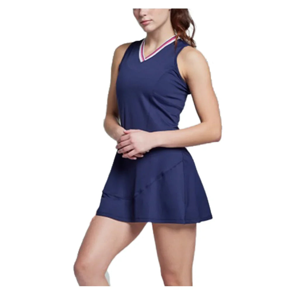 Women`s Vivian Tennis Dress Marine and Multi Apparel Lija