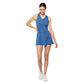 Women`s Vivian Tennis Dress Denim Blue and Multi Apparel Lija