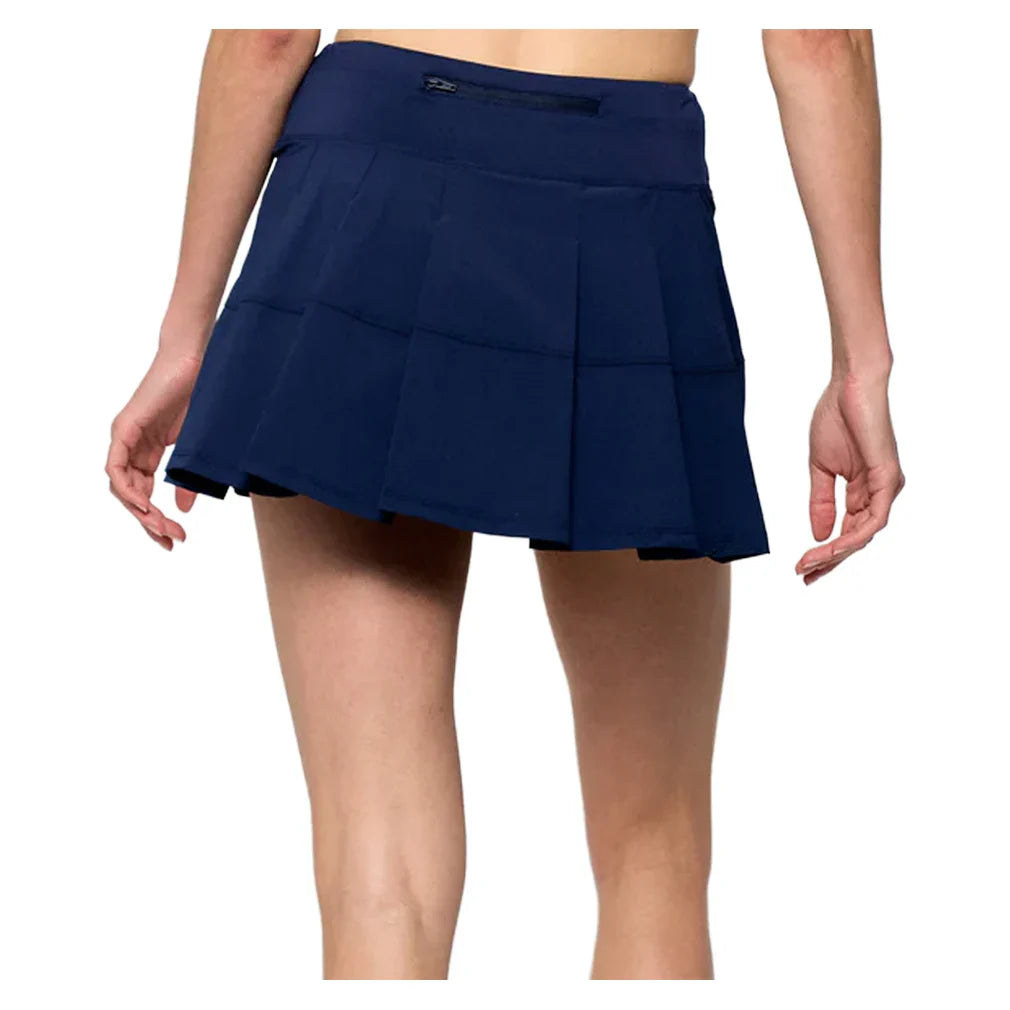 Women`s Linear 15 Inch Tennis Skort Marine Apparel Lija