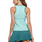 Women`s Elite Spice Tennis Top Aquamarine and Jungle Apparel Lija