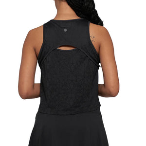 Women`s Starburst Vent Tennis Tank Black Apparel Lija