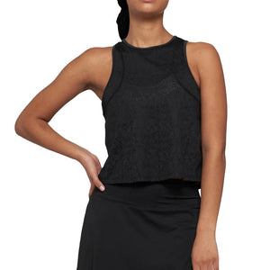 Women`s Starburst Vent Tennis Tank Black Apparel Lija