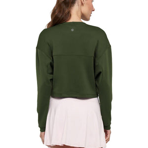 Women`s Warm Up Tennis Layer Dark Olive Apparel Lija