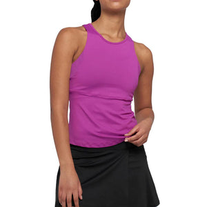 Women`s Elite Curve Tennis Tank Magenta and Blush Apparel Lija